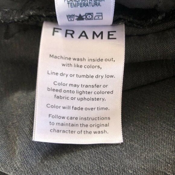 Frame Le Crop Mini Boot Black Tonal Python Jeans - Picture 8 of 11